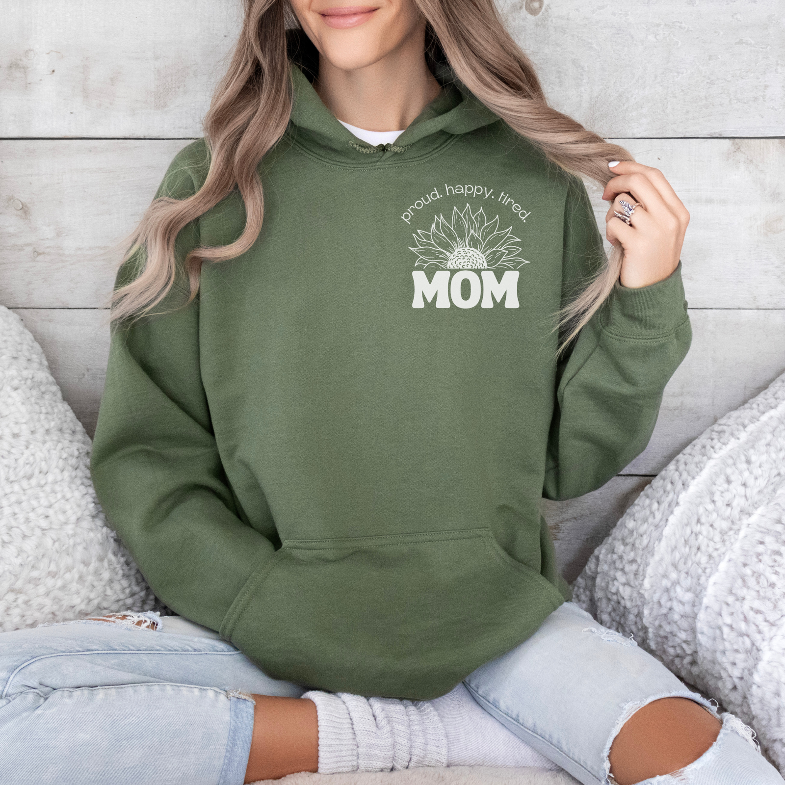 Mama Hoodie mit Sonnenblume - mamagibt -  - #tag1# - #tag2#