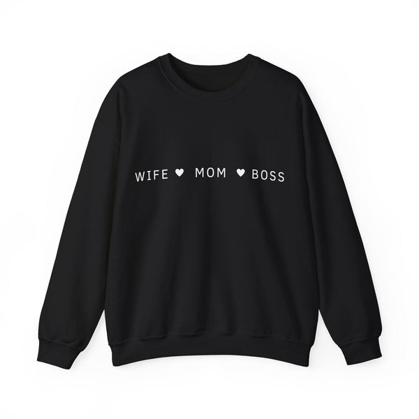 Mama Sweatshirt Wife-Mom-Boss