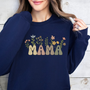 Mama Sweatshirt braunen Blumen - mamagibt - #personalisierte_mode# 