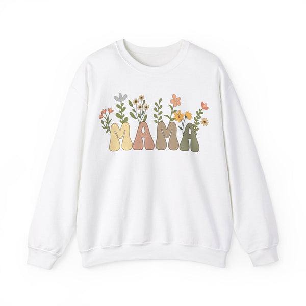 Mama Sweatshirt braunen Blumen