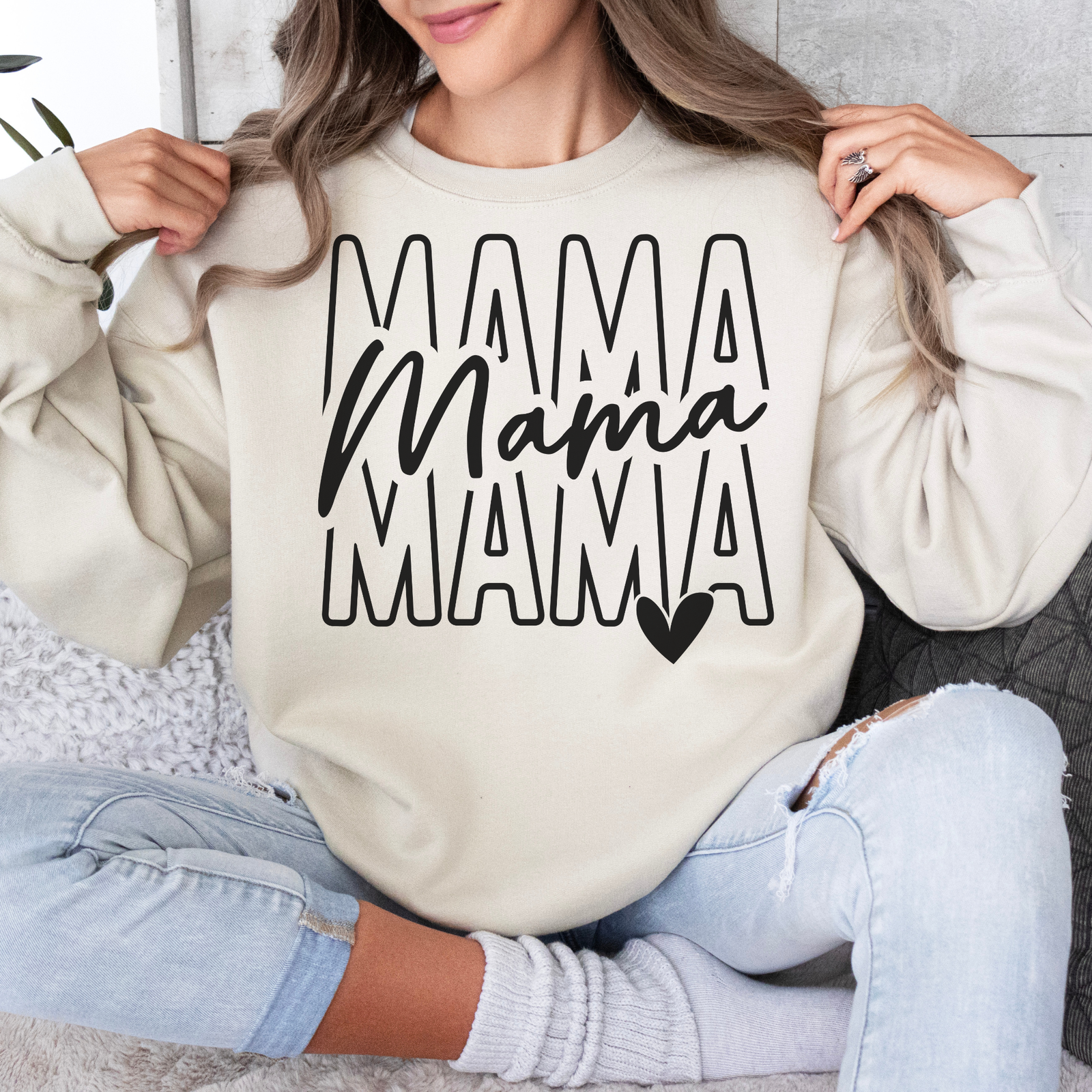 Mama Sweatshirt mit Herz - mamagibt -  - #tag1# - #tag2#