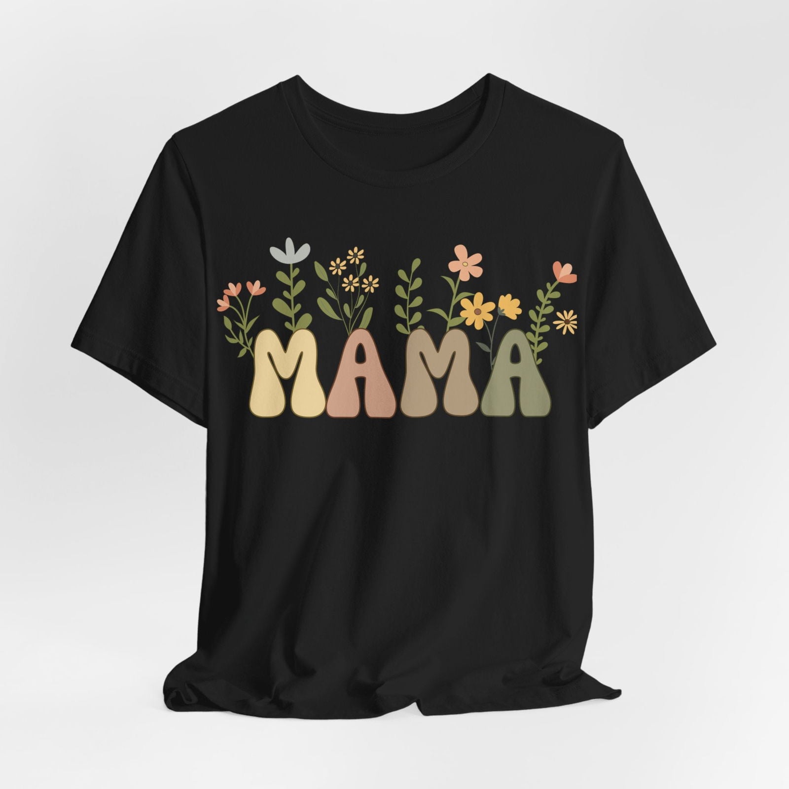 Mama T-Shirt mit Blumen - mamagibt -  - #tag1# - #tag2#