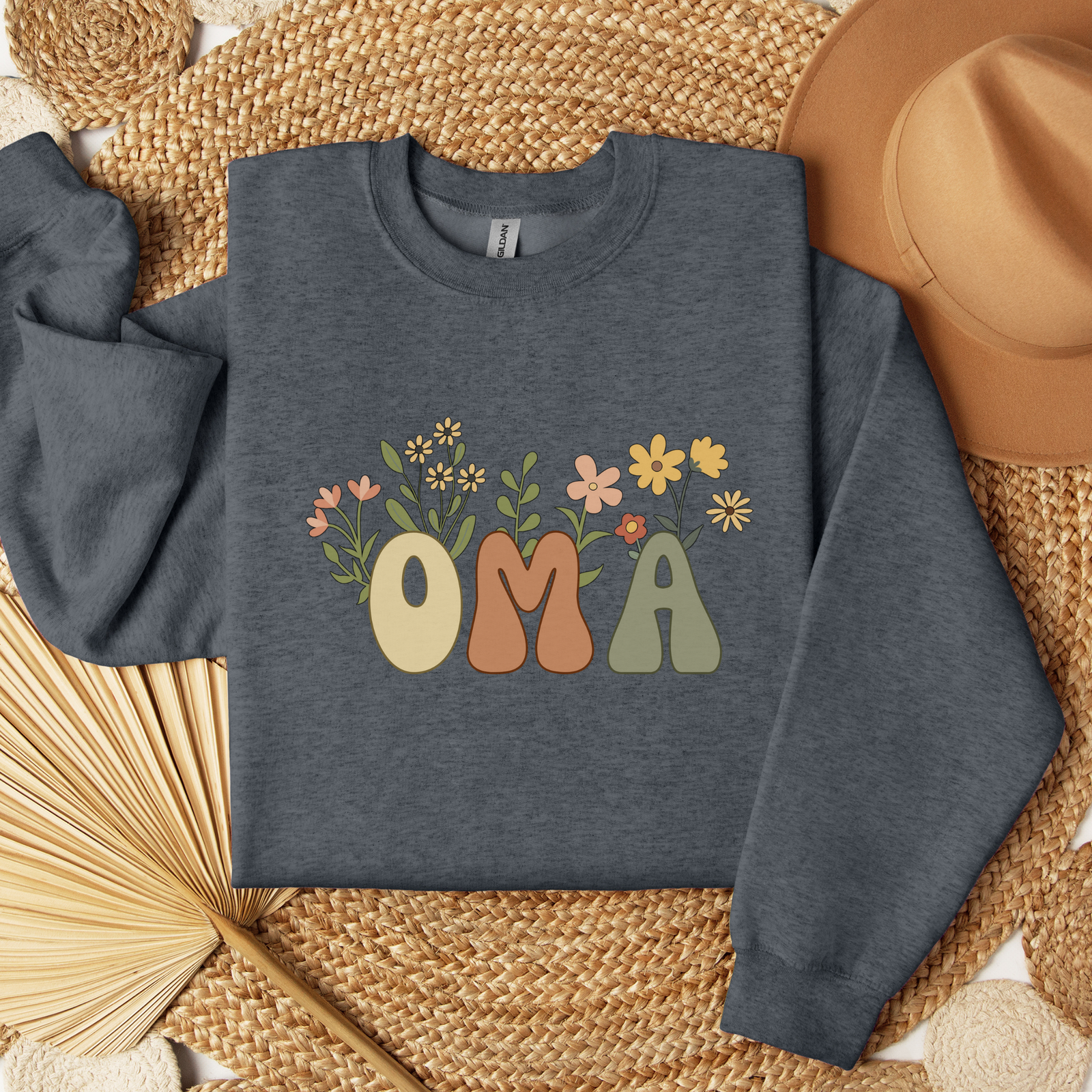 Oma Sweatshirt mit Blumen - mamagibt1