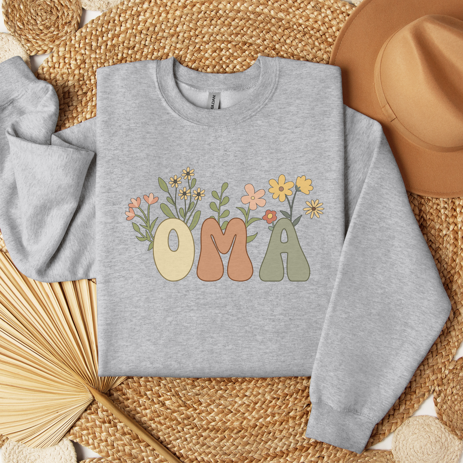 Oma Sweatshirt mit Blumen - mamagibt1