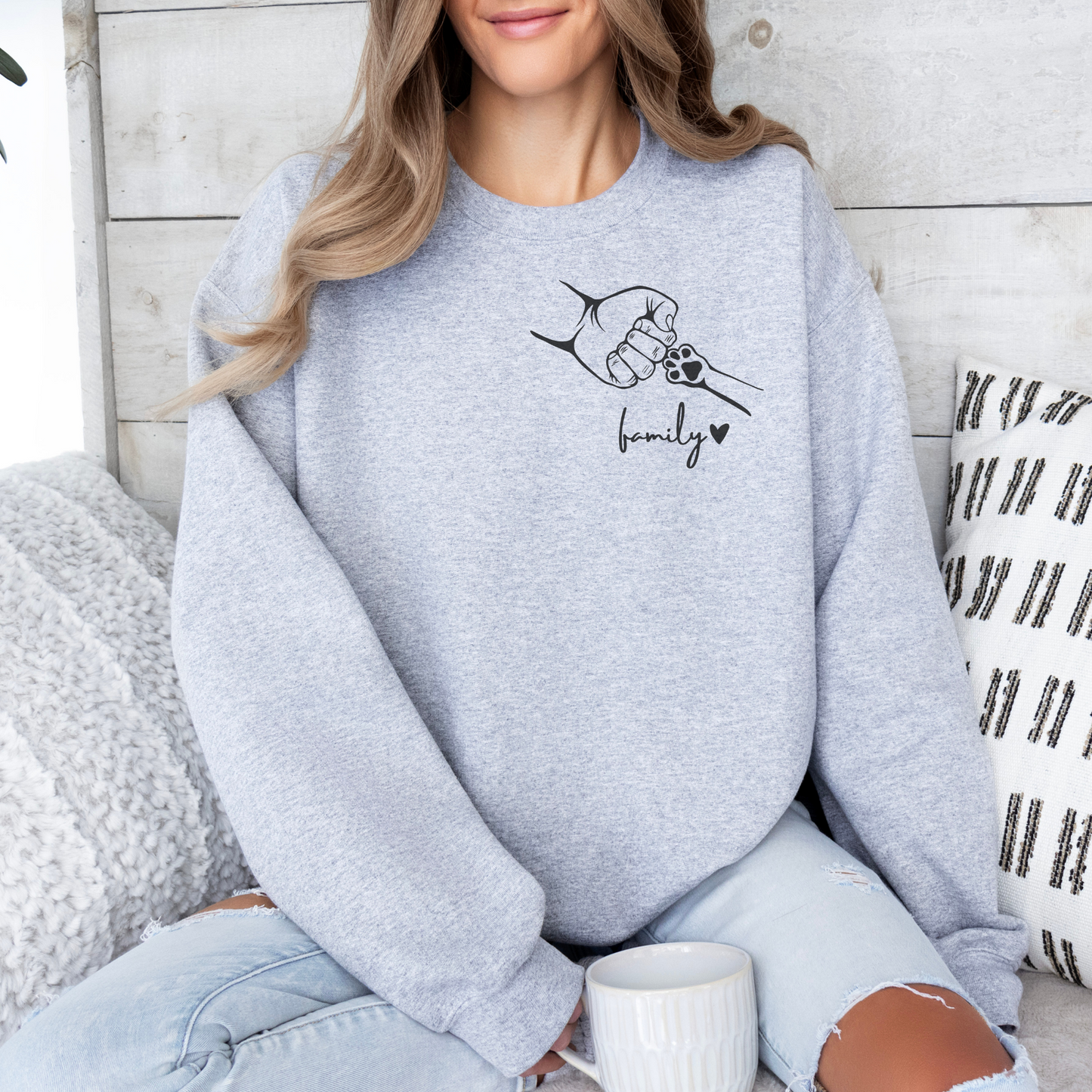 mamagibt Sweatshirt Haustier family Sport Grey