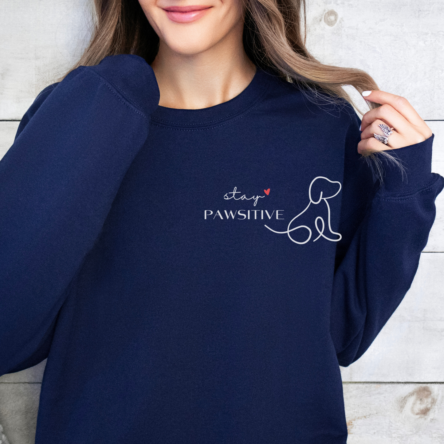 mamagibt Sweatshirt Haustier stay pawsitive Navy