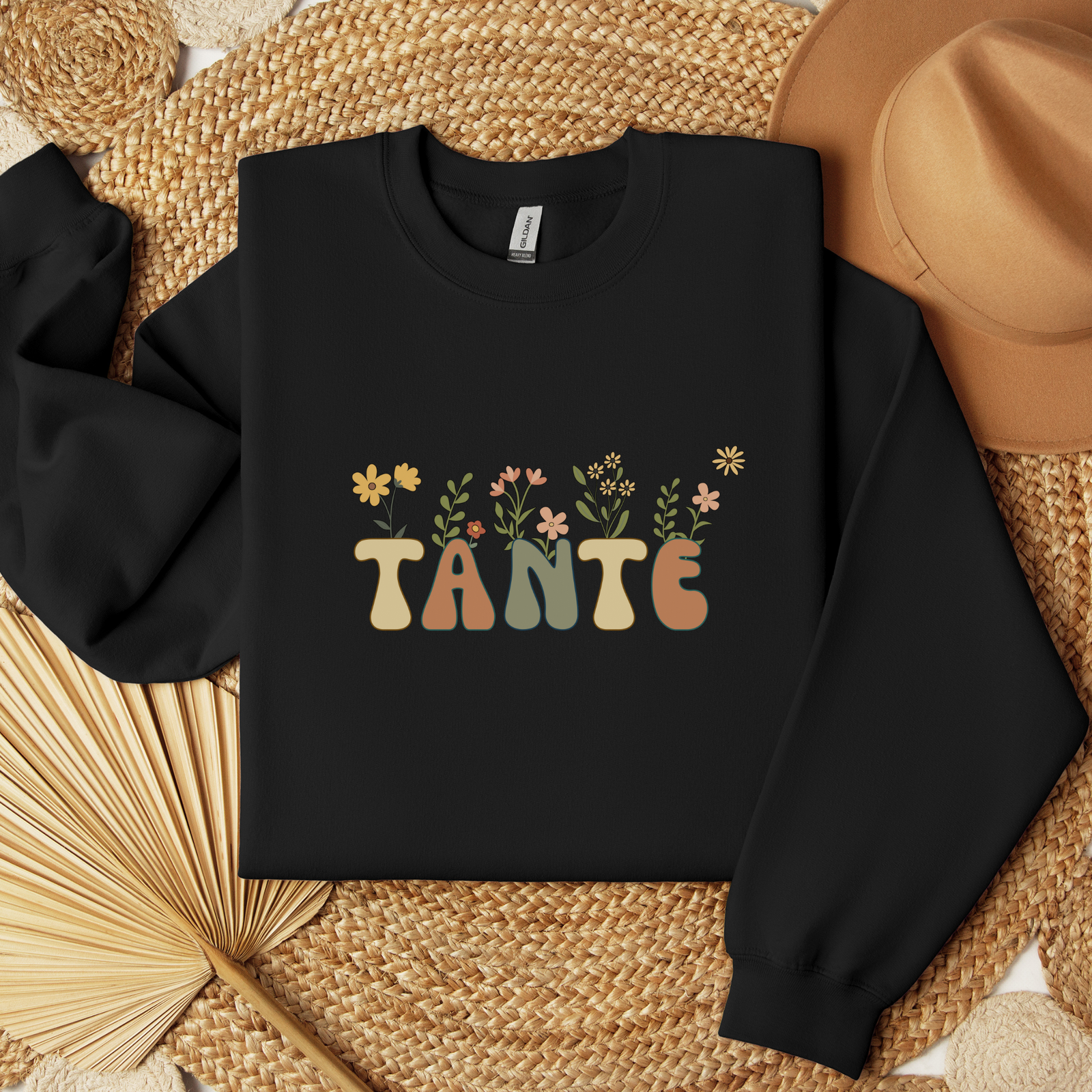 Sweatshirt Tante mit Blumen - mamagibt1