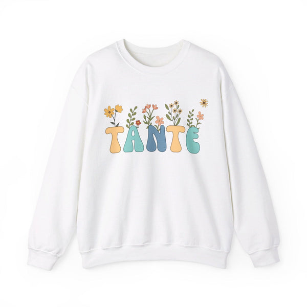 Sweatshirt Tante mit bunten Blumen