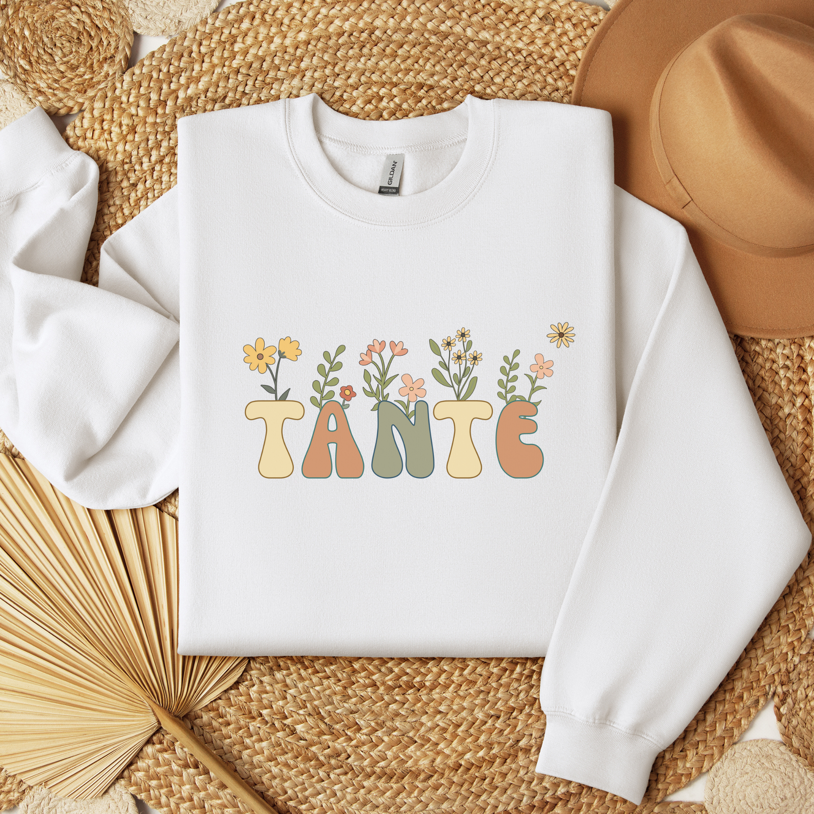 Sweatshirt Tante mit Blumen - mamagibt1