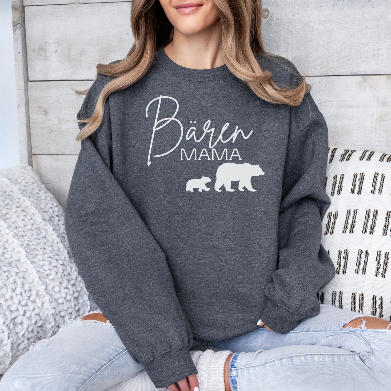 Sweatshirt Bären  Mama Druck - mamagibt -  - #tag1# - #tag2#