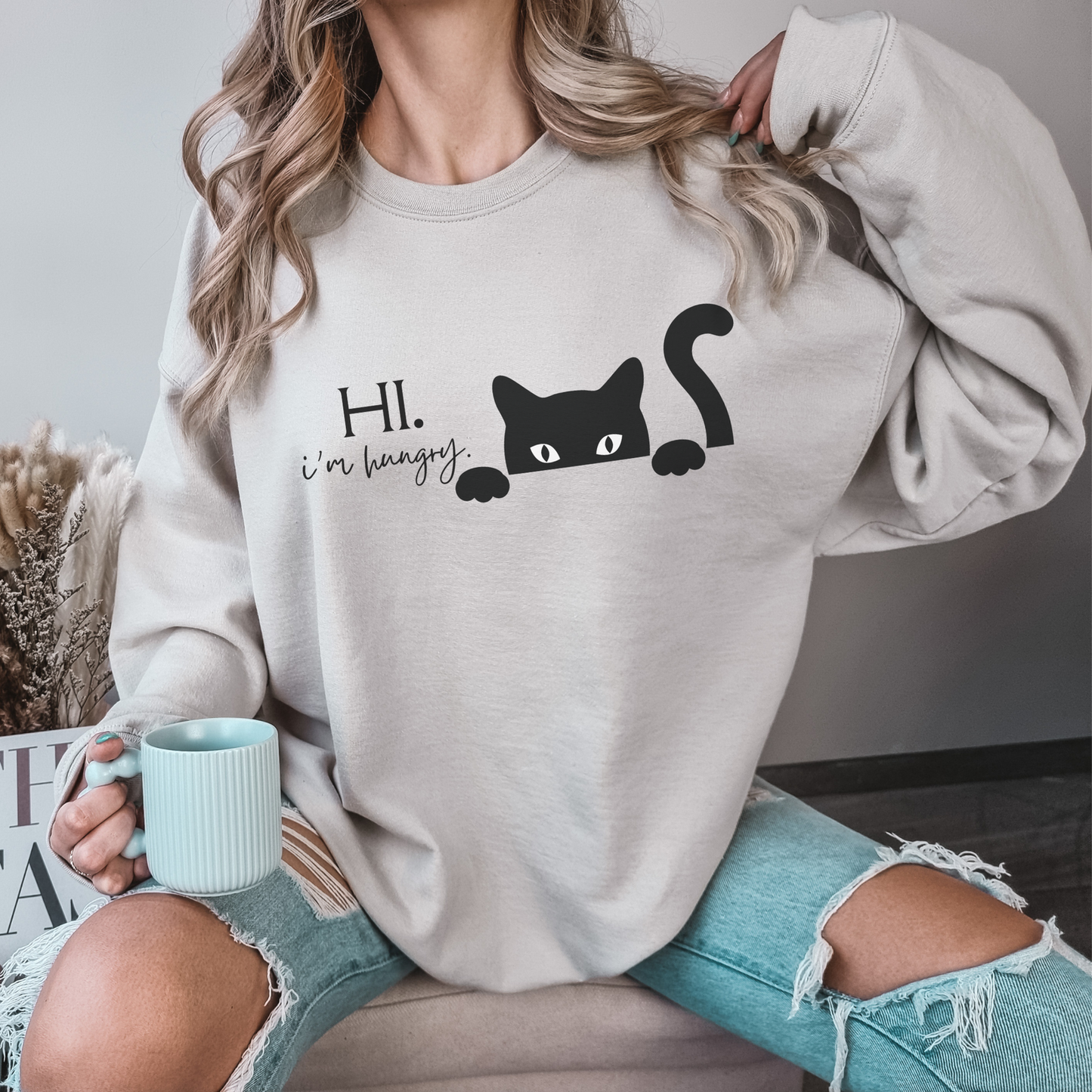 Sweatshirt Haustier "Hi, i'm hungry" - mamagibt -  - #tag1# - #tag2#