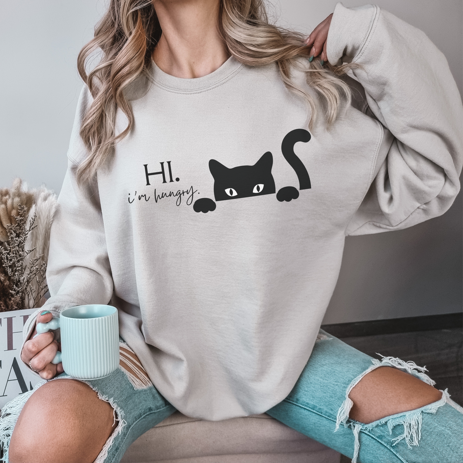 Sweatshirt Haustier "Hi, i'm hungry" - mamagibt -  - #tag1# - #tag2#