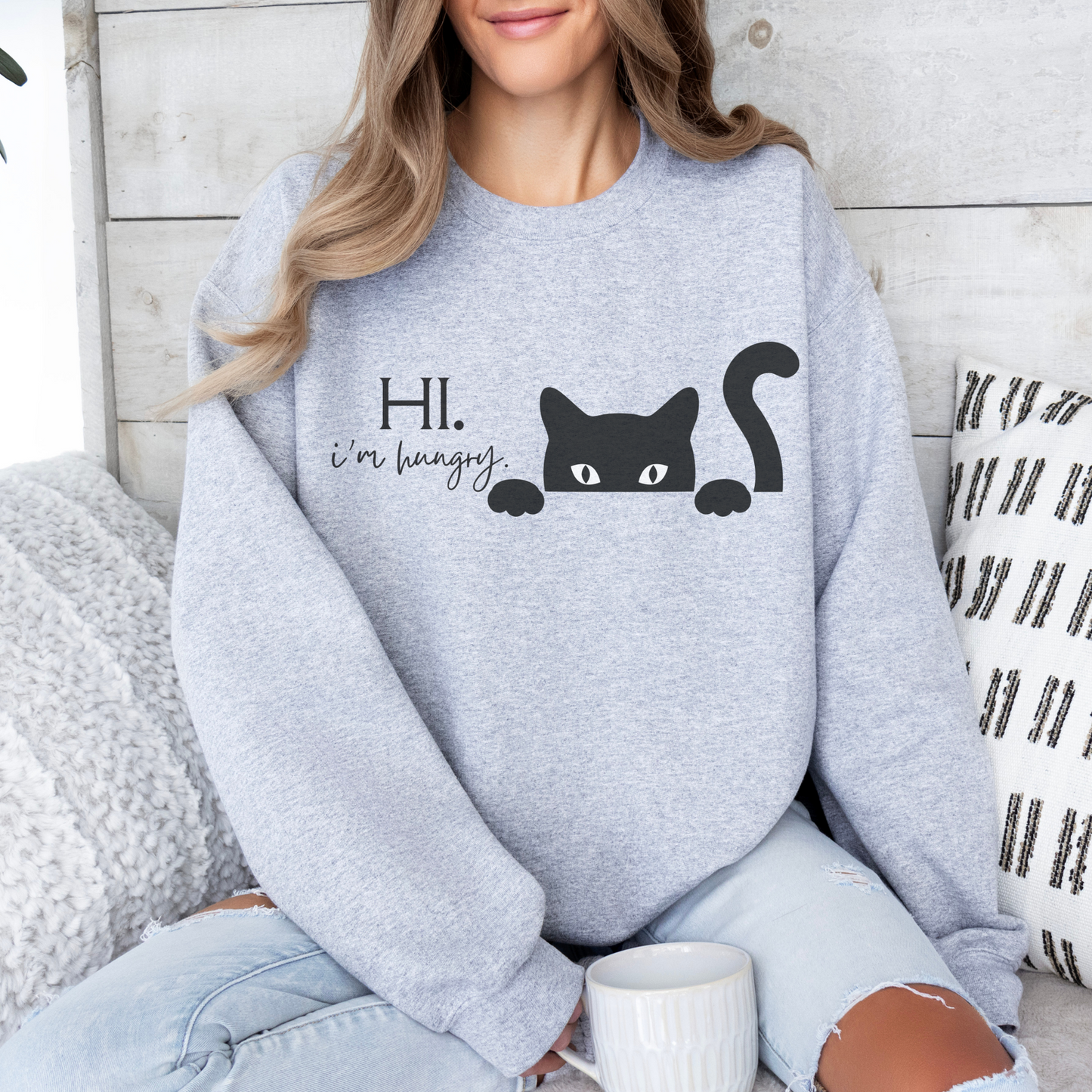 Sweatshirt Haustier "Hi, i'm hungry" - mamagibt -  - #tag1# - #tag2#