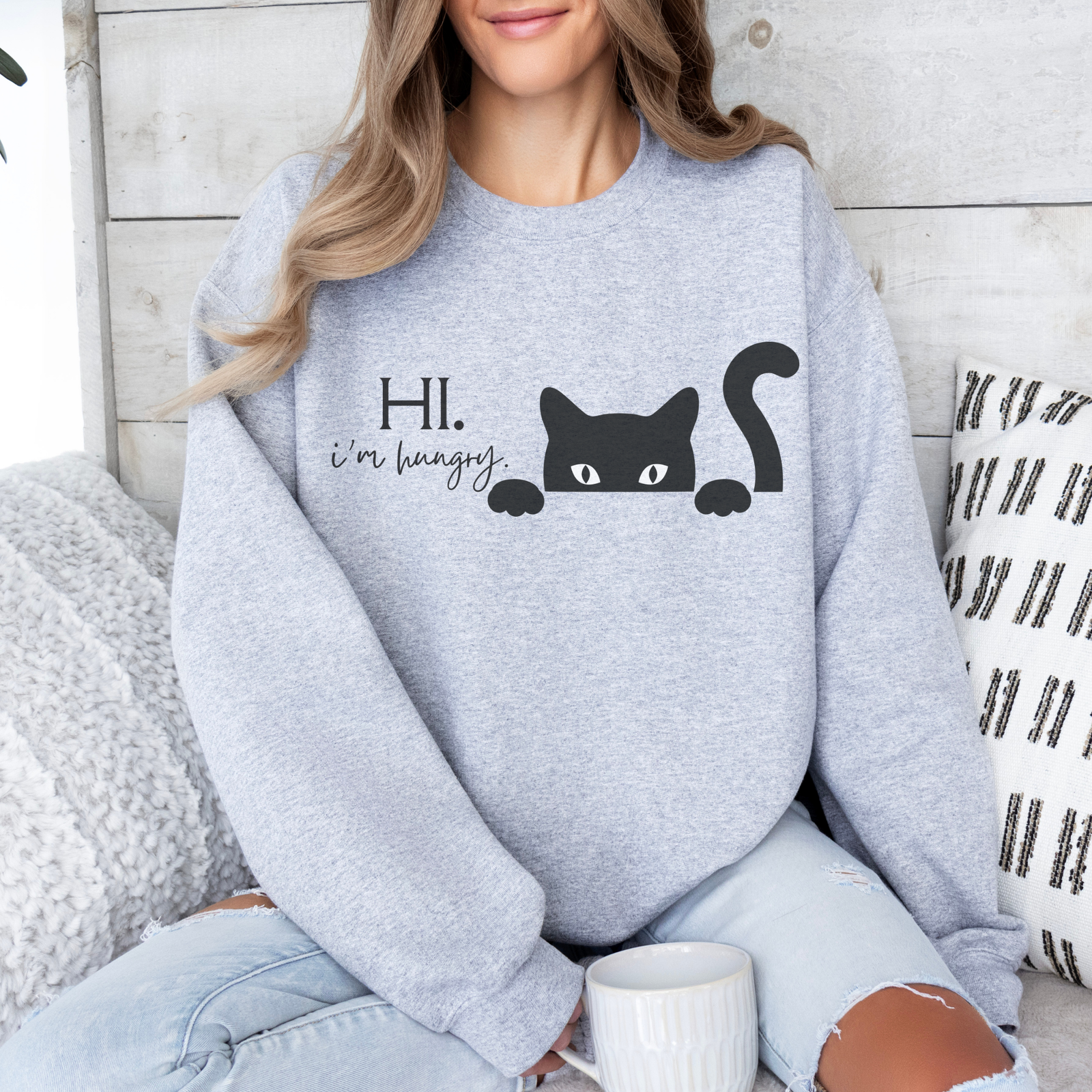 Sweatshirt Haustier "Hi, i'm hungry" - mamagibt -  - #tag1# - #tag2#