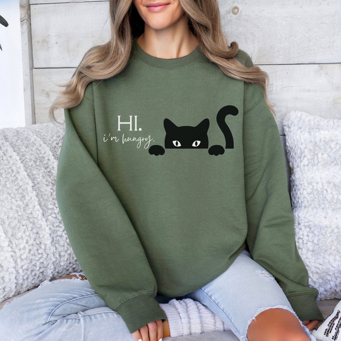 Sweatshirt Haustier "Hi, i'm hungry" - mamagibt -  - #tag1# - #tag2#