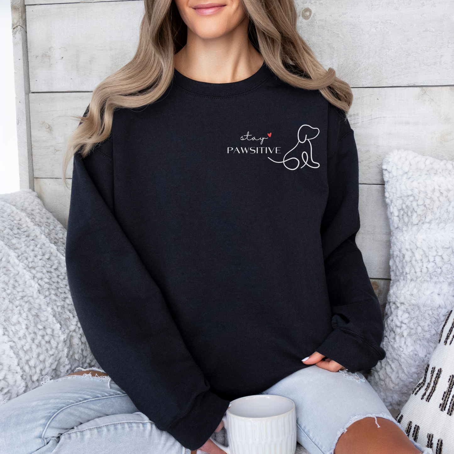 Sweatshirt Haustier stay pawsitive - mamagibt -  - #tag1# - #tag2#