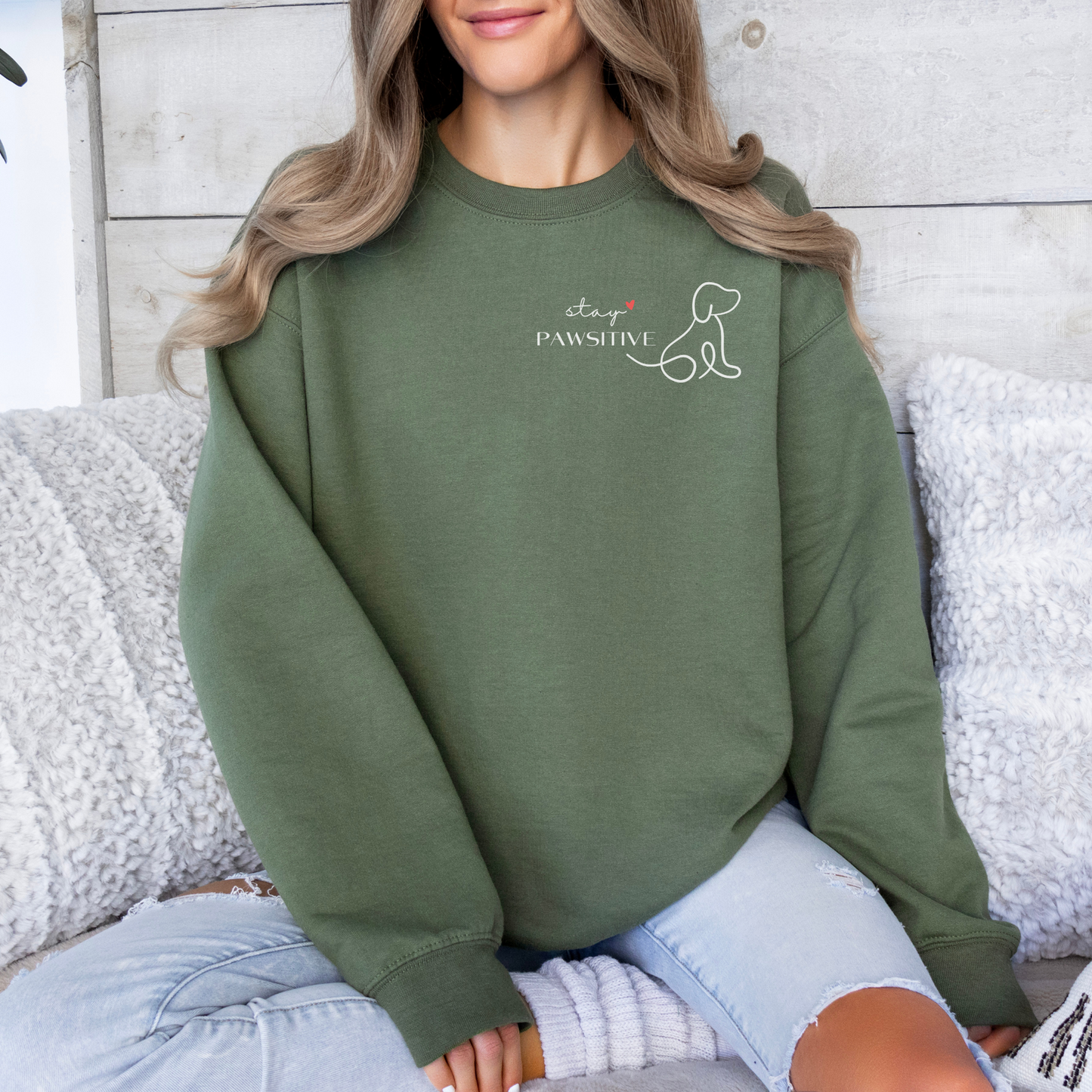 Sweatshirt Haustier stay pawsitive - mamagibt -  - #tag1# - #tag2#