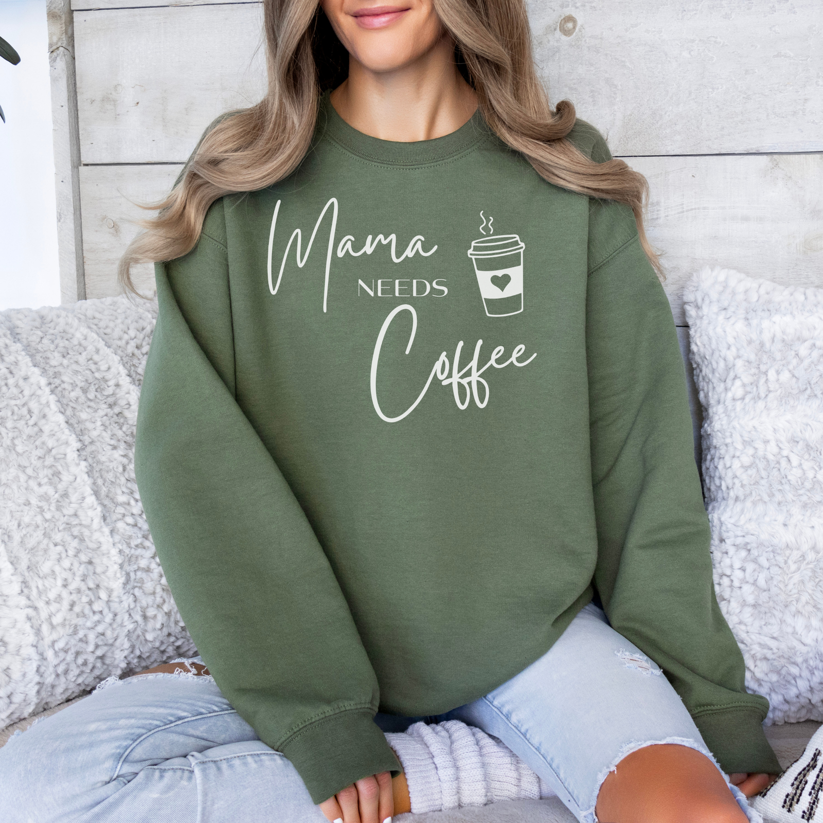 Sweatshirt Mama needs Coffee - mamagibt -  - #tag1# - #tag2#