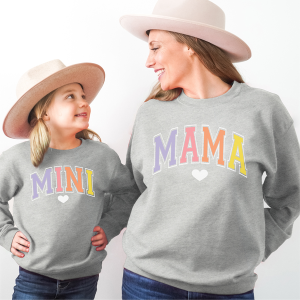 Sweatshirt Mama und Mini Pastell