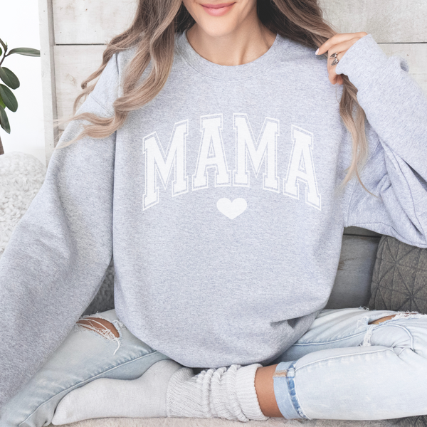 Sweatshirt Mama und Mini Weiß