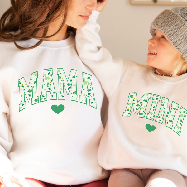 Sweatshirt Mama und Mini Dinosaurier