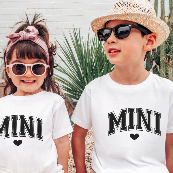 T-Shirt Kinder Mama und Ich Schwarz
