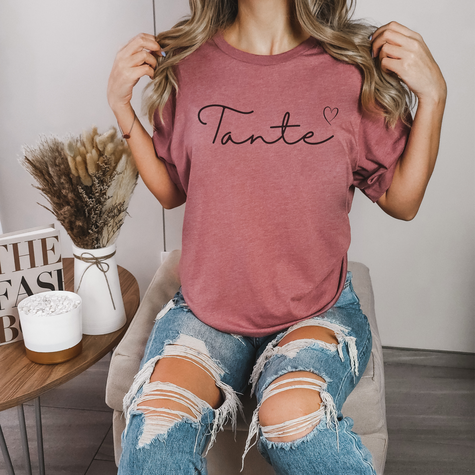 T-Shirt Tante mit Herz - mamagibt -  - #tag1# - #tag2#