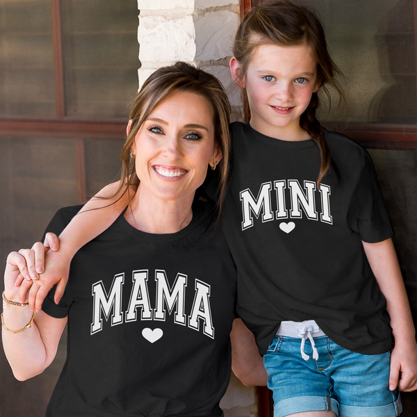 T-Shirt für Mama und Mini Weiß