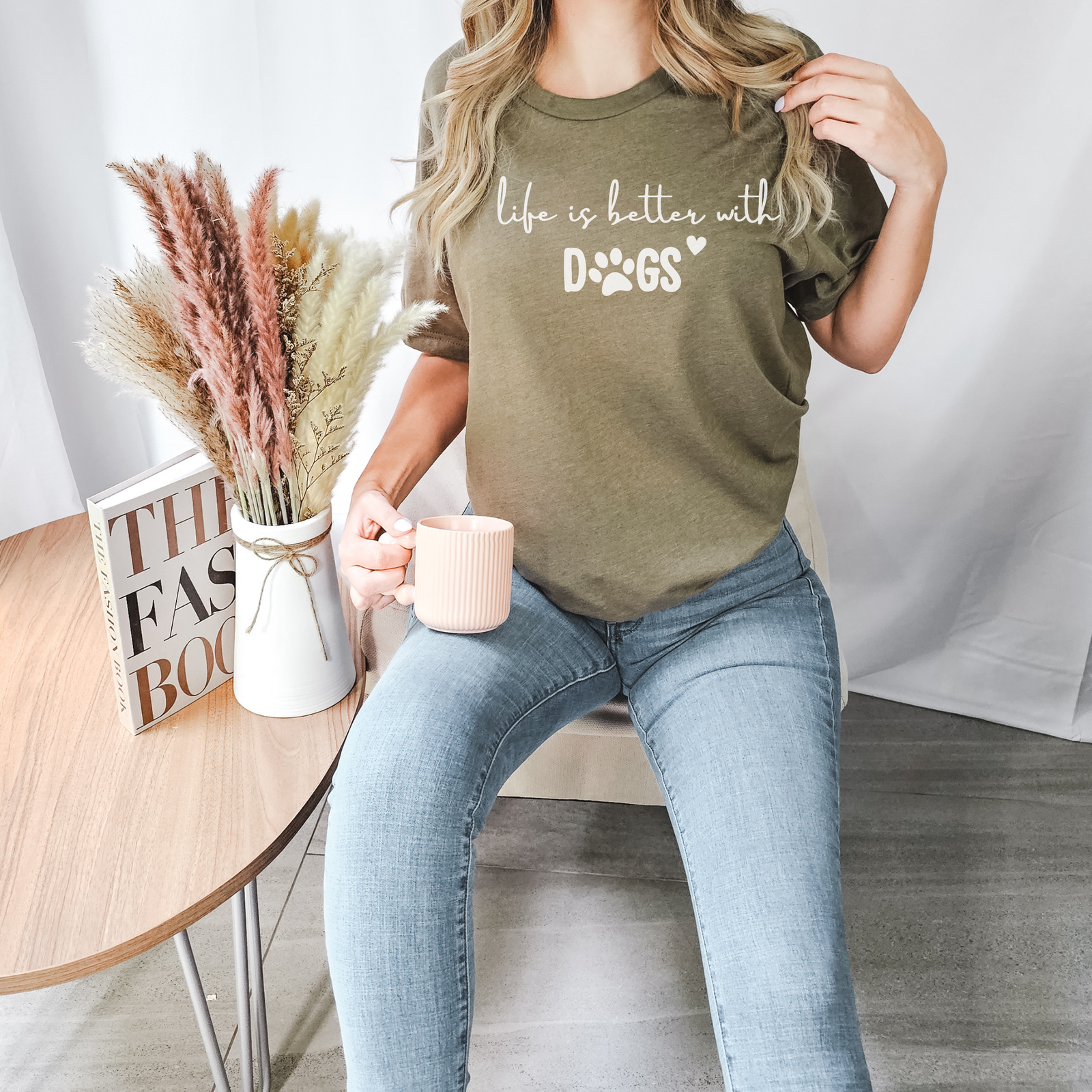 T-Shirt life is better with dogs - mamagibt -  - #tag1# - #tag2#