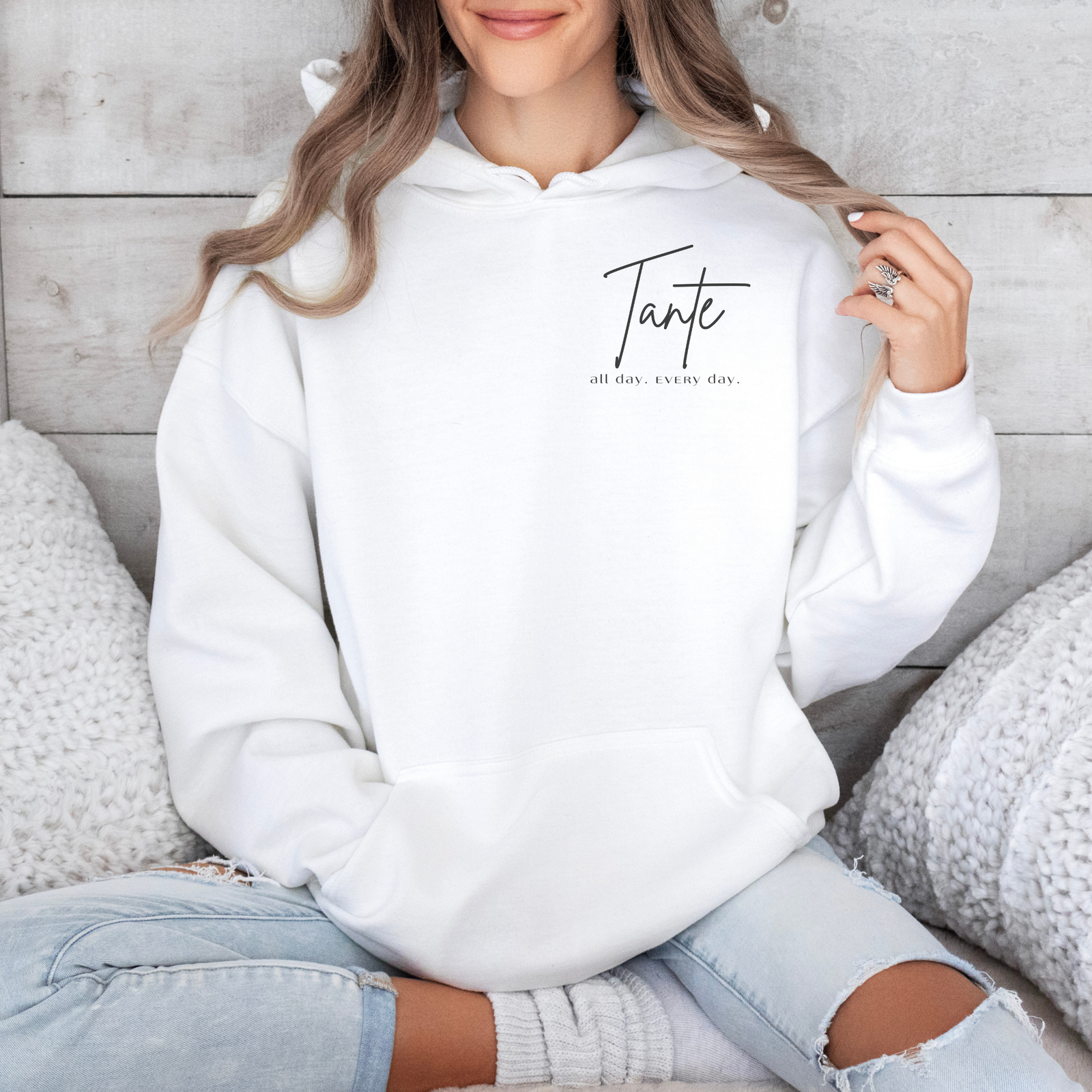 Tante Hoodie all day all long - mamagibt -  - #tag1# - #tag2#